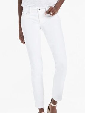 Lucky Brand Lolita Crop White Curvy Fit Jeans - Mid Rise Ankle Denim - Size 8/29